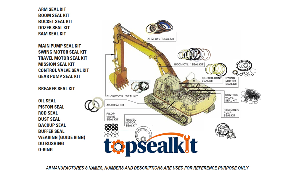 Excavator seal kit