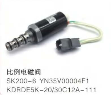 Kobelco SK200-6 Proportional Solenoid Valve YN35V00004F1 KDRDE5K-20/30C12A-111 24V Hydraulic