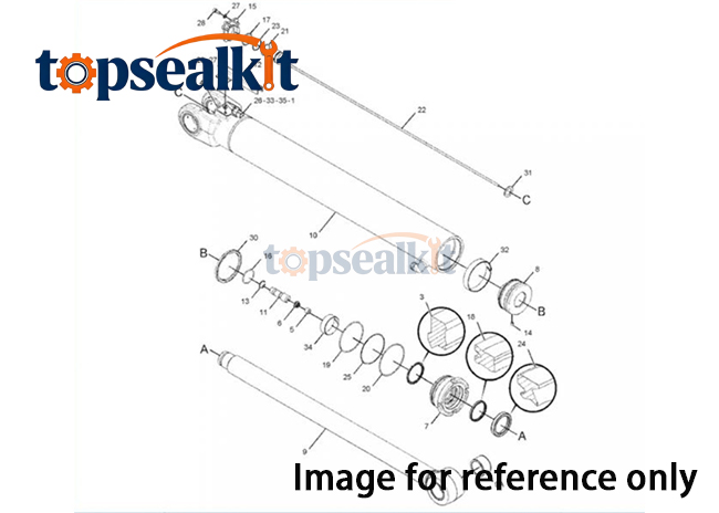 CAT 313B 1697835 Hydraulic Seal Group - Caterpillar Parts