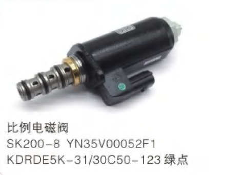 Proportional Solenoid Valve SK200-8 YN35V00052F1 KDRDE5K-31/30C50-123 Green Dot - Kobelco Genuine