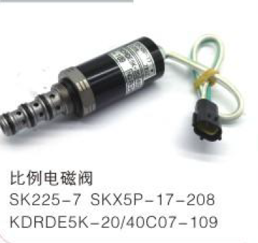 Proportional Solenoid Valve SKX5P-17-208 KDRDE5K-20/40C07-109 for Kobelco SK225-7 Excavator