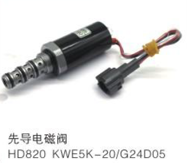 Pilot Solenoid Valve KWE5K-20/G24D05 for Hitachi HD820 Excavator - OEM Pilot Control Valve