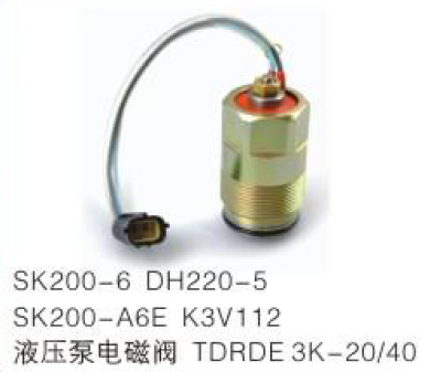Hydraulic Pump Solenoid Valve SK200-6 DH220-5 SK200-A6E K3V112 TDDRDE 3K-20/40