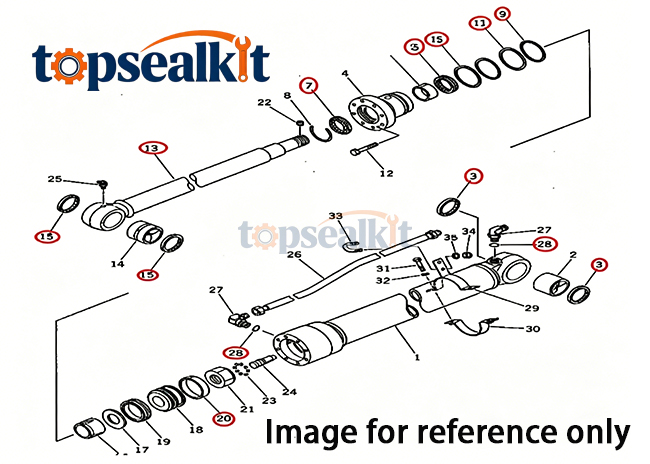 Volvo L180D General Oil Seal Kit 11707031