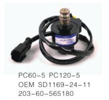 Main Pump Solenoid Valve SD1169-24-11 / 203-60-565180 for Komatsu PC60-5 PC120-5 Excavator