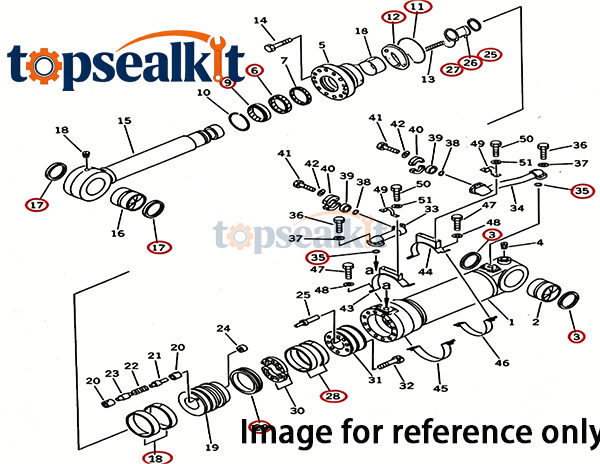CAT 312B, 312BL 1195435 Boom Cylinder Seal - Caterpillar Parts