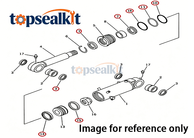 CAT 312B, 312BL 1195446 Boom Cylinder Seal - Caterpillar Parts