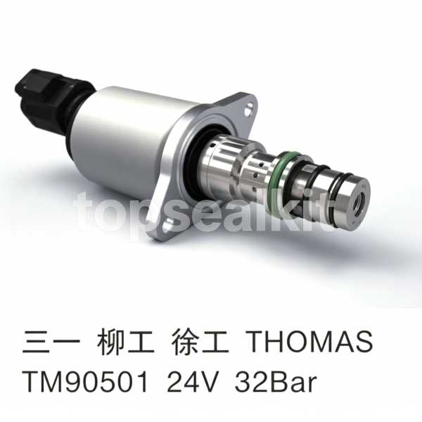 Sany Liugong XCMG THOMAS TM90501 24V 32Bar Solenoid Valve | High Pressure Hydraulic Part