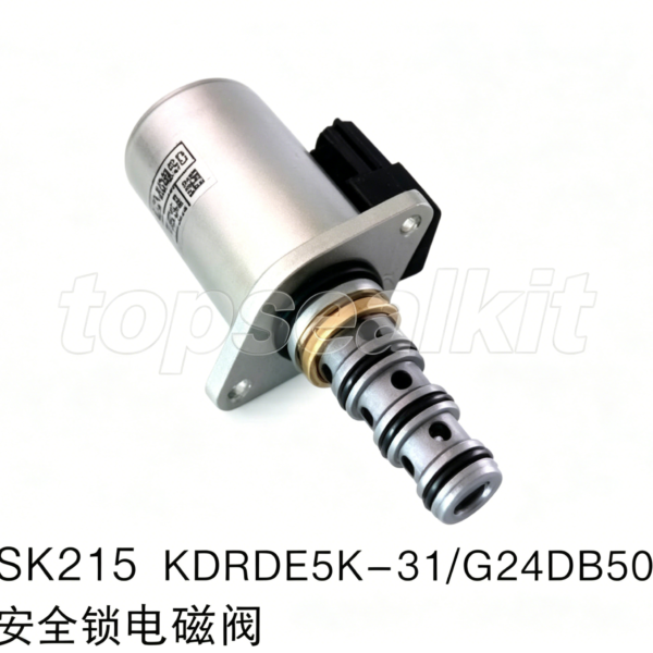 SK215 KDRDE5K-31 G24DB50 Safety Lock Solenoid Valve Excavator Hydraulic