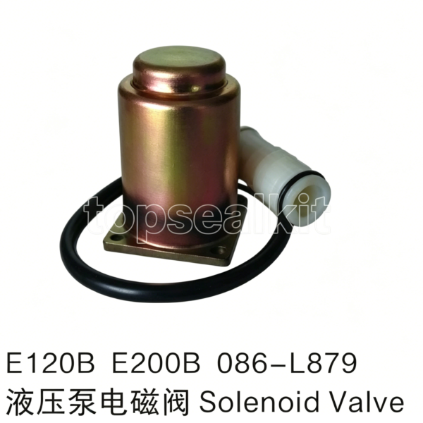 E120B E200B 086-L879 Hydraulic Pump Solenoid Valve | Excavator Spare Parts