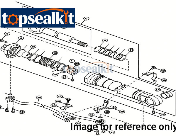 4696459 Swing Cylinder Repair Sealing Kit Deere 85D 85G Hydraulic CYL Oil Seal Kits