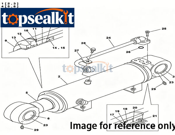 XKCC-01447 XKCC01447 Dozer Blade Cylinder Repair Kit CX33C CX37C Case Safety Valve Replacement Seal Kit