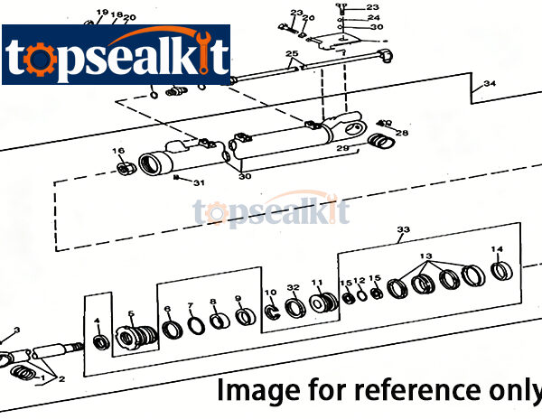 17D JOHN DEERE 4667615 Boom Repair Seal Kit Fits 35 MM Rod 60 MM Bore Cylinder